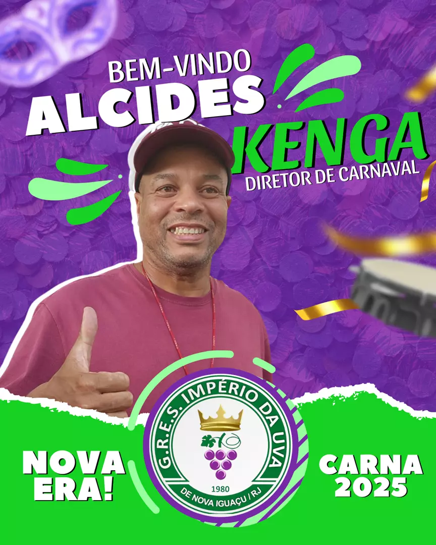 Alcides kenga é o novo diretor de carnaval do Império da Uva